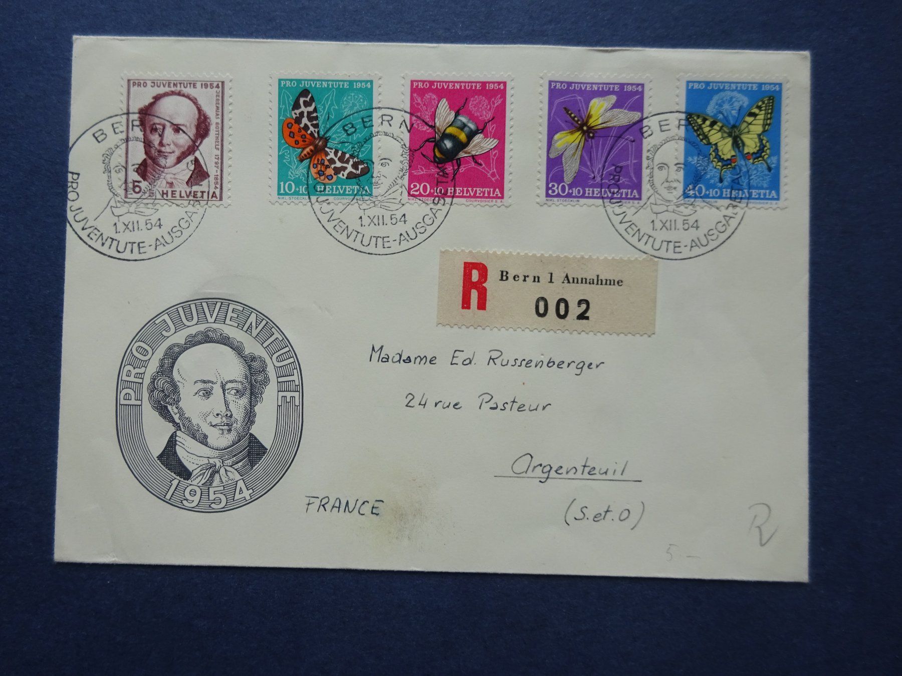 Tutti i francobolli: 1954 Pro Juventute FDC – Usato da Appenzell-Steinegg venduto da adi1975 1