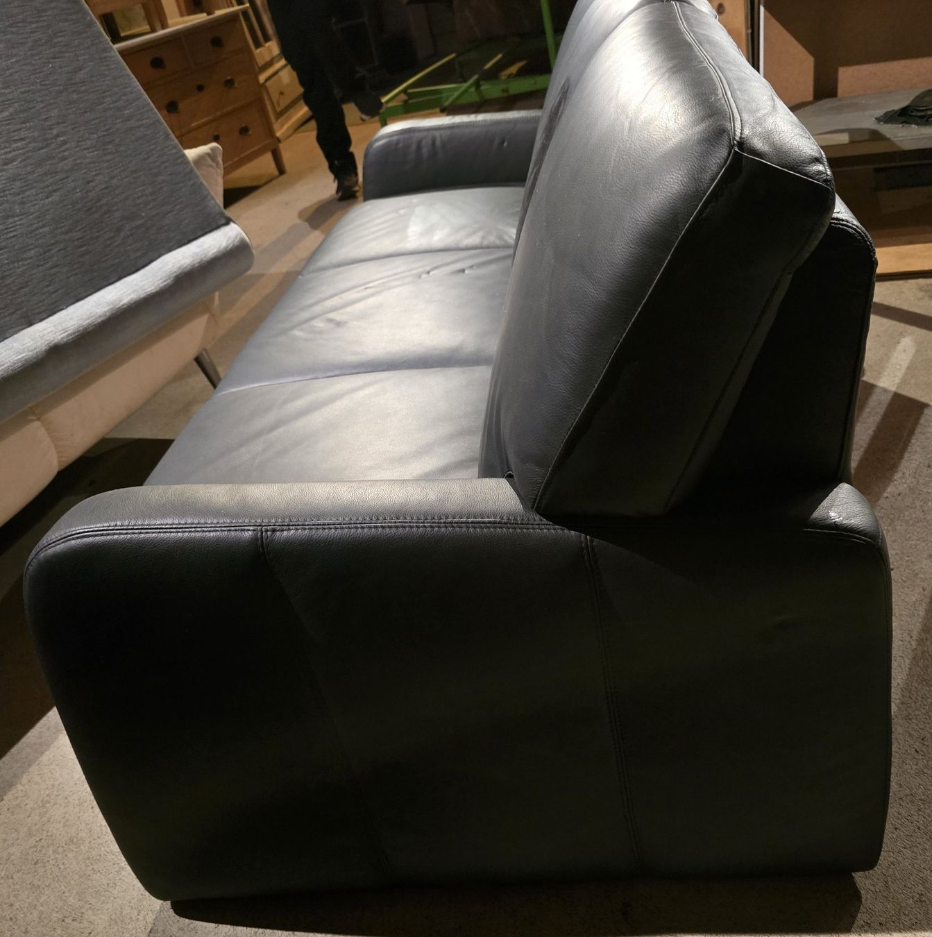 Sofas: 3er Sofa Kernleder schwarz Fa. Hummel – Gebraucht aus Rorschacherberg von snOOpydOg11 1