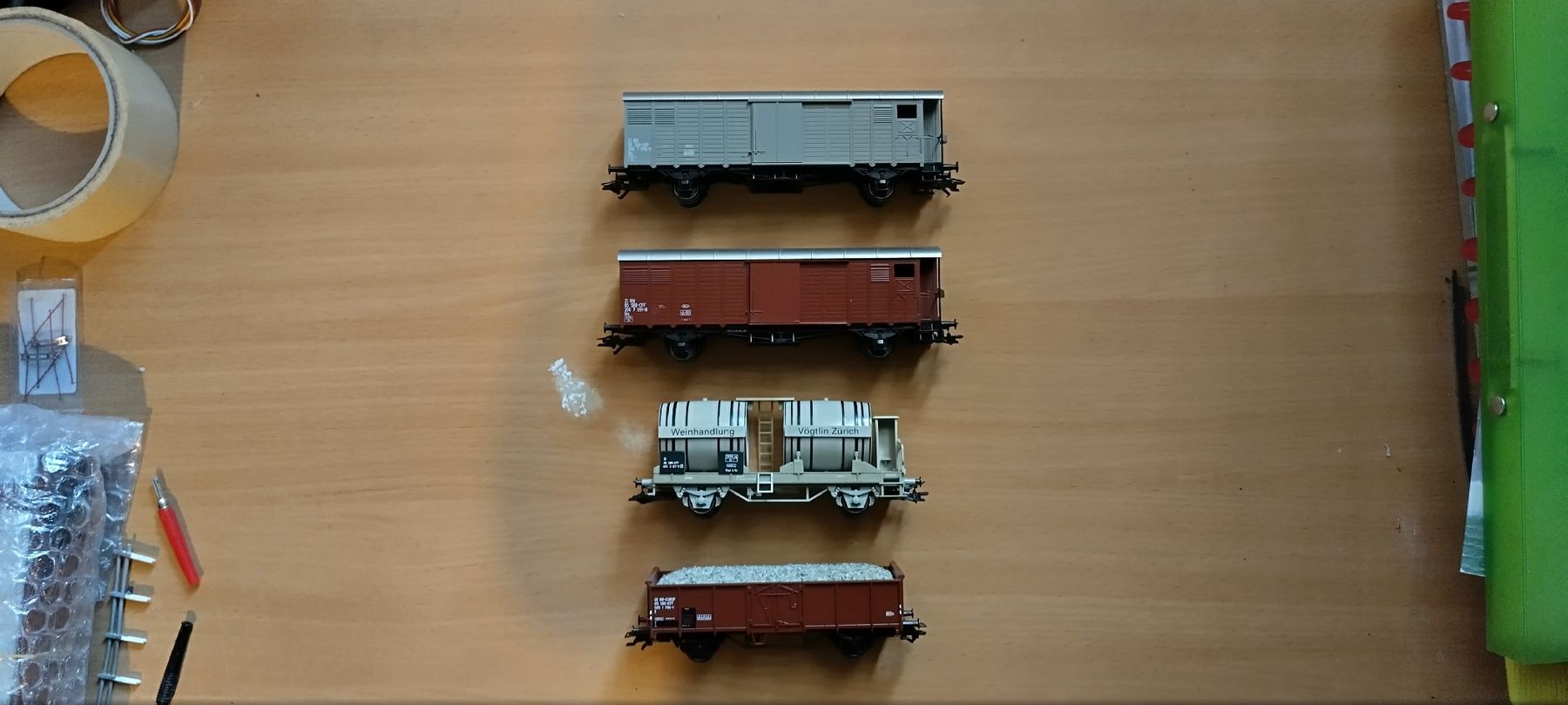 Märklin Modellini di ferrovie: Güterwagen Märklin aus Statset 29510 – Usato da Chiasso venduto da ste_29bl