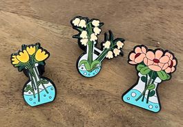 3x Pin Pflanzen / Blumen
