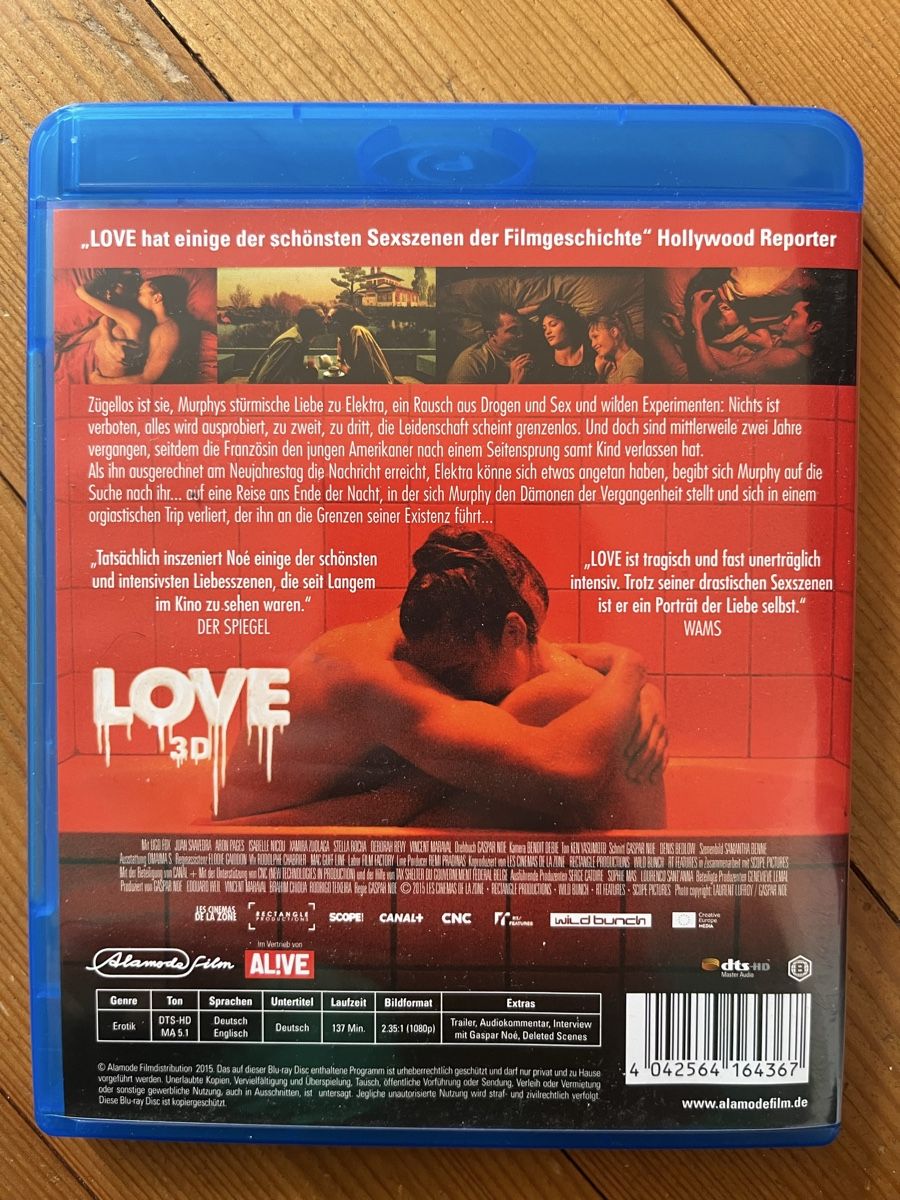 Tutti i DVDs: LOVE 3D - von Gaspar Noe – Usato da Inkwil venduto da RetrOhyeah_Schweiz 1