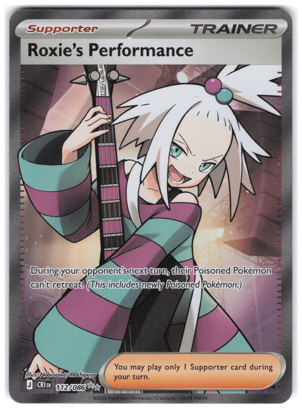Pokémon Carte collezionabili: Roxie's Performance / Chaos Rising / CRI 112 – Nuovo (secondo la descrizione) da Arni AG venduto da PokemonCardsStore