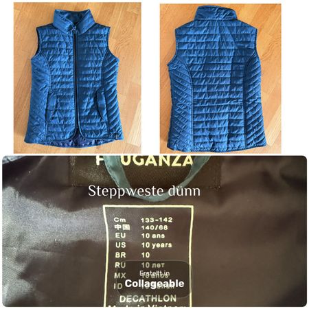 Steppweste dünn blau Grösse 140/68 gebraucht