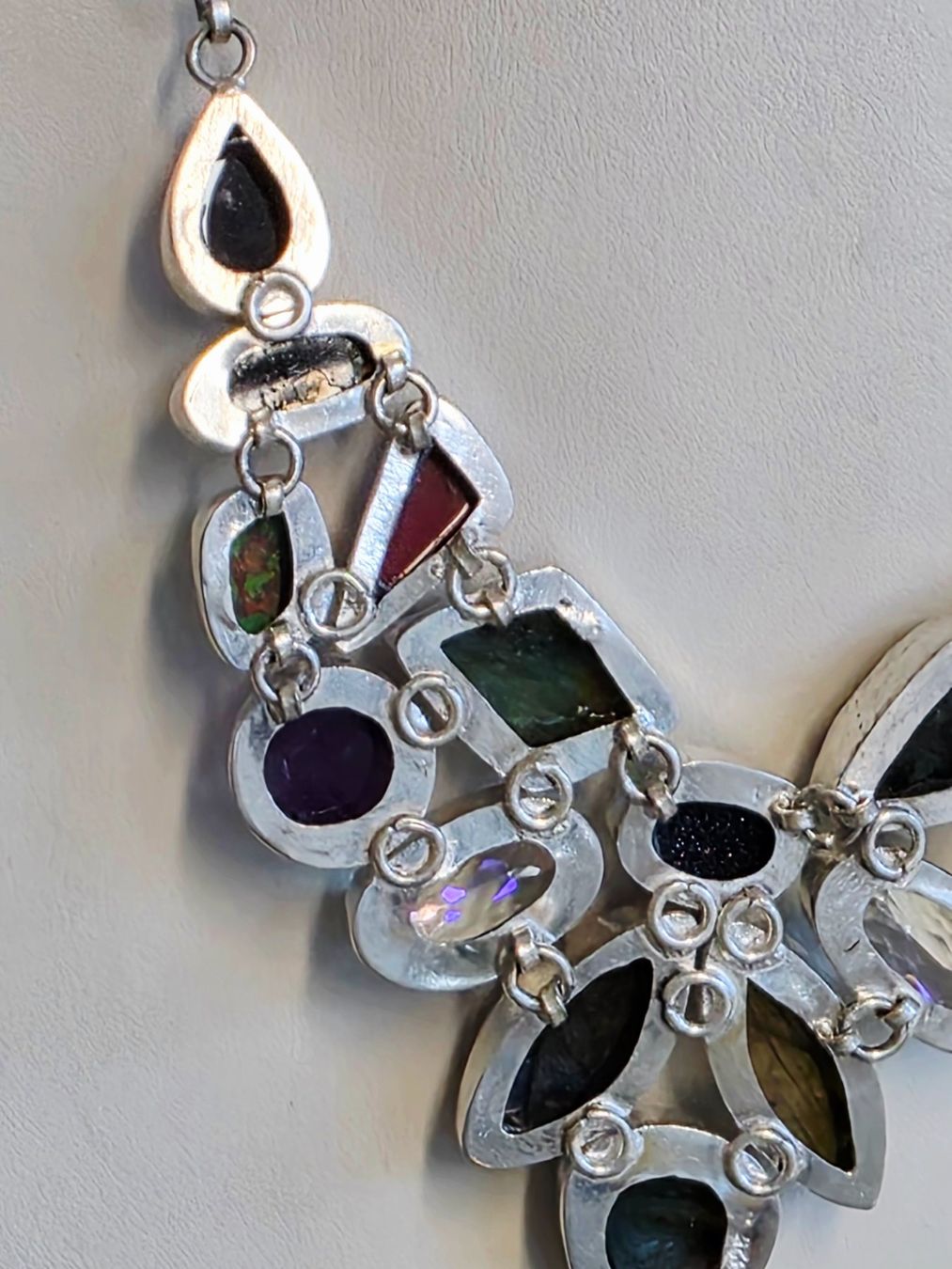 Catenine: Collier mit bunten Steinen in Silber neu – Nuovo (secondo la descrizione) da Zürich venduto da Bieter04 6