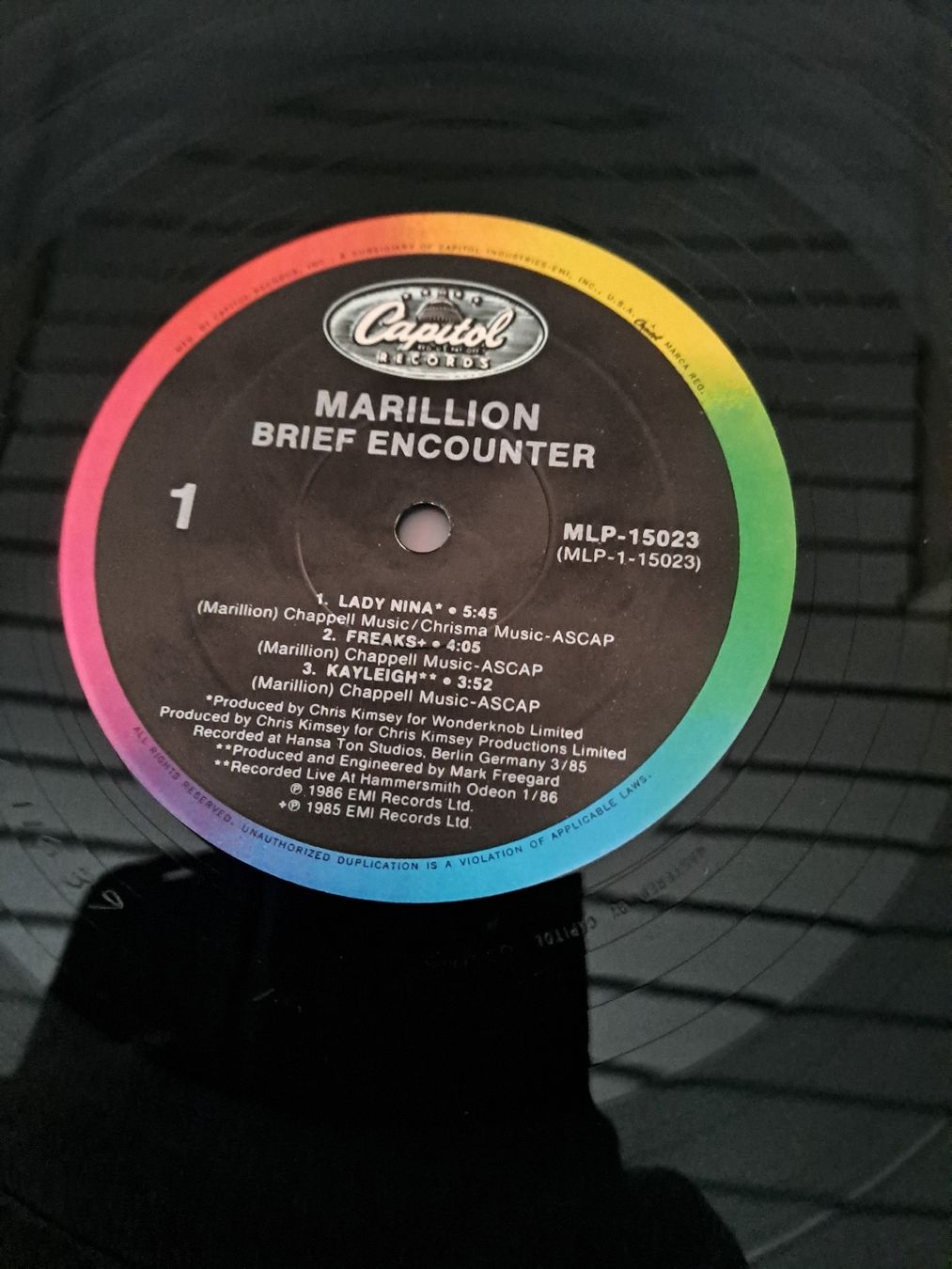 Dischi in vinile: Mini LP MARILLION "Brief Encounter" Capitol – Usato da Uetendorf venduto da Essiggurken 2
