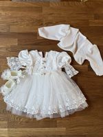 Vestito da cerimonia bambina, taglia 3-6 mesi, set completo
