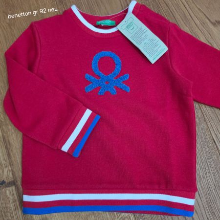 Benetton Pullover rot Grösse 92 ungetragen mit Etikett