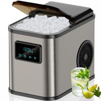 Eiswürfelmaschine Edelstahl LED Display Selbstreinigung