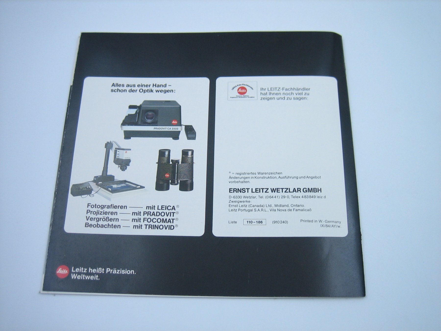 Leica Fotocamera: Leica M6 alter Werbeprospekt/Katalog – Usato da Zürich venduto da Tomi118 8