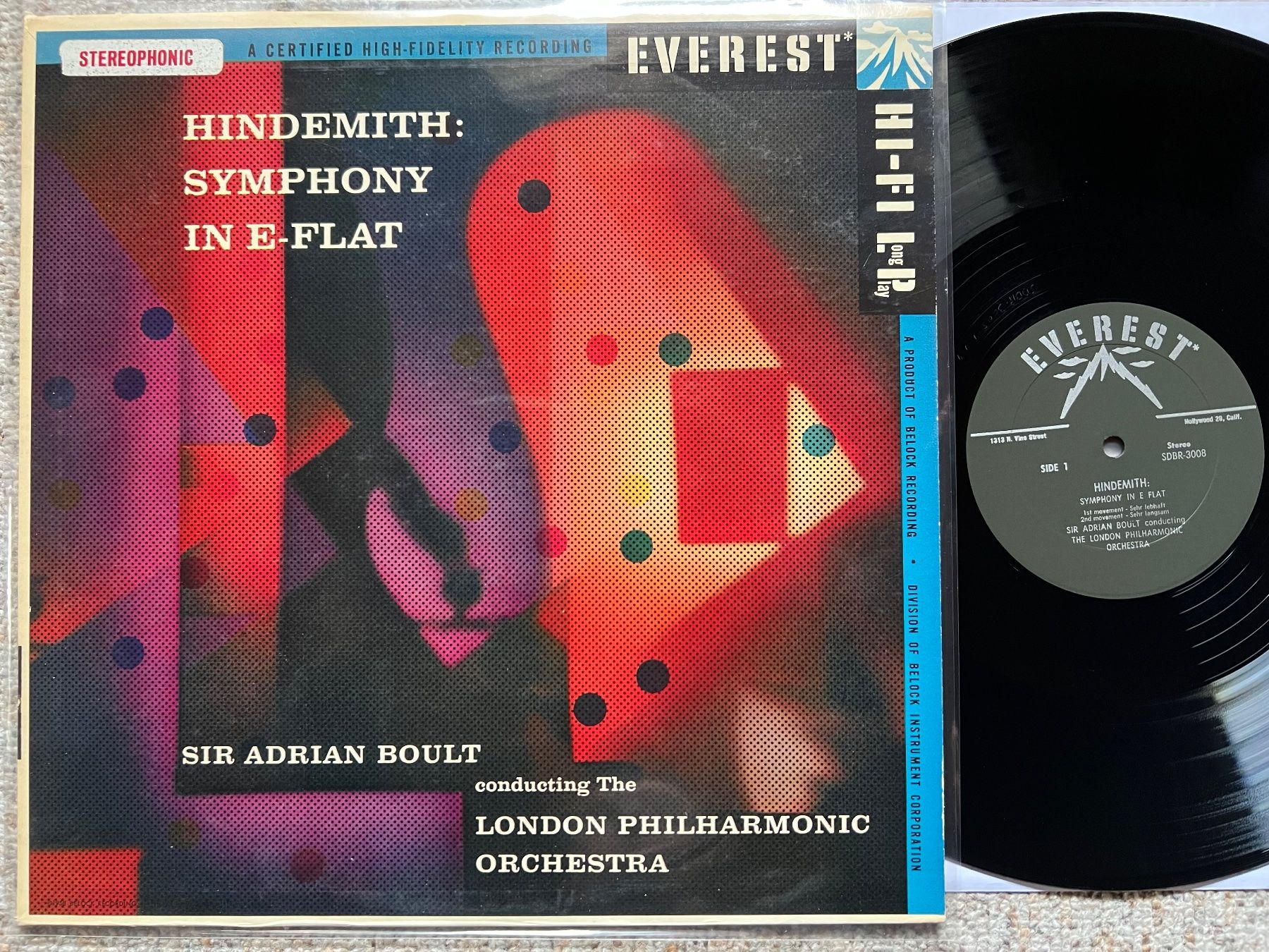 Dischi in vinile: Hindemith Symphony in E-Flat Sir Adrian Boult LP GEWASCHEN – Usato da Unterseen venduto da vinylmore