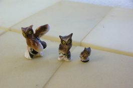 3 kleine Eulen / Aufsteller Eulen
