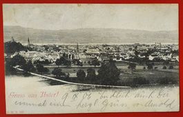 Gruss aus Uster 1906 - Mit Aushilfsstempel Wallisellen
