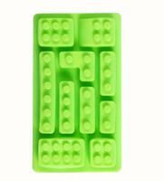 Baustein bricks Silikonforme grün für Kuchen, Schokolade DIY