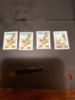 Lot de 4 timbres Fidji avec oiseaux tropicaux, Neufs.