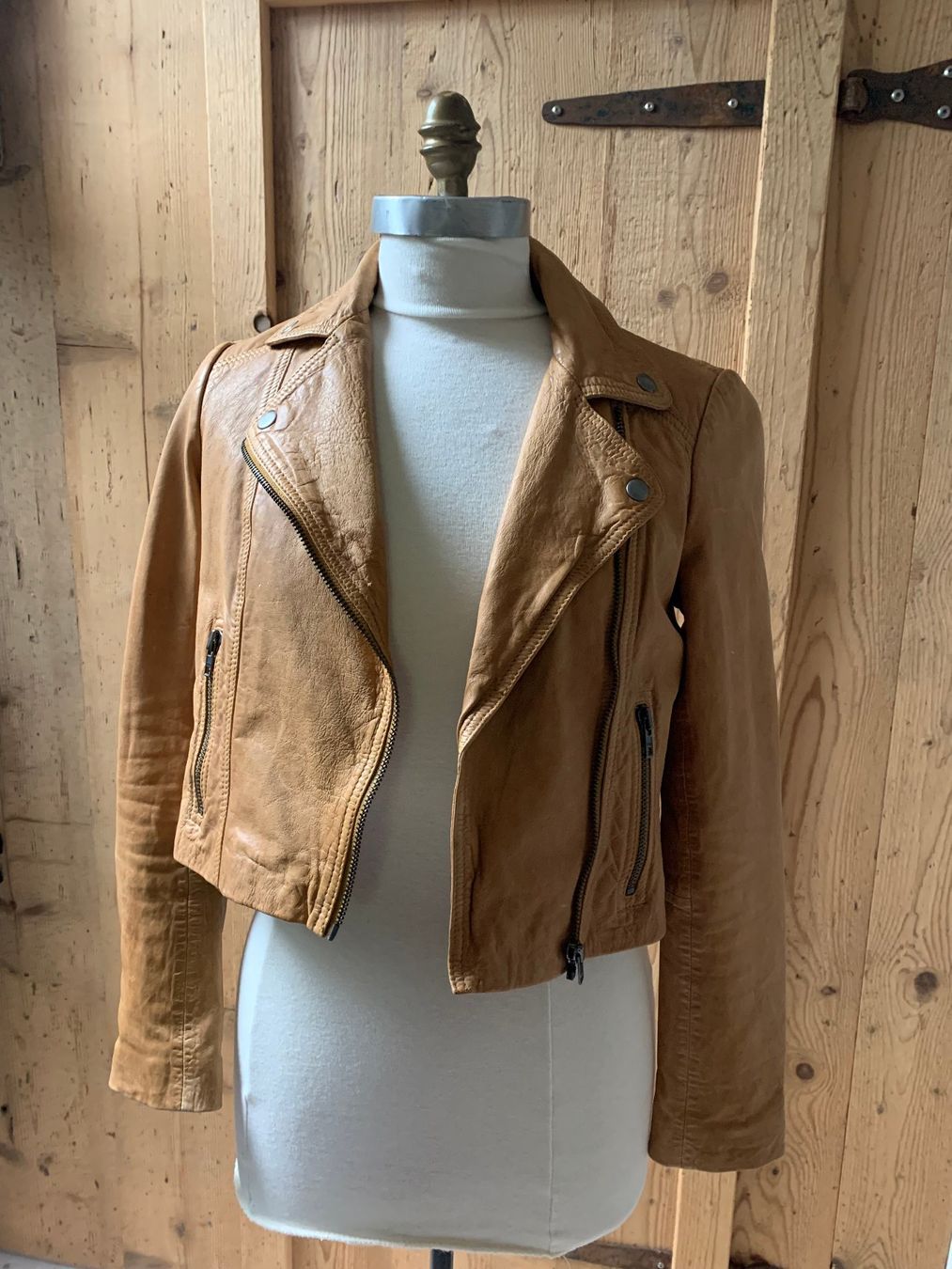 Liebeskind Giacche: Liebeskind Lederjacke Gr. S curry – Usato da Thun venduto da Crown7