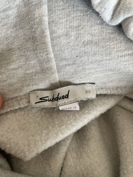 Grauer Kapuzenpullover Subdued Leoparden Stern XS (Neu (gemäss