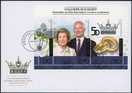 FL Goldene Hochzeit - Block - Ersttagsbrief FDC ET