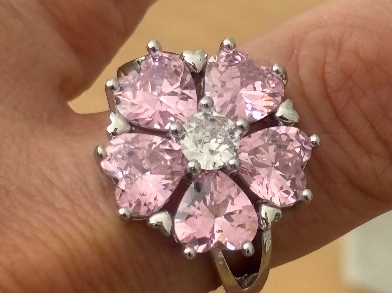 Anelli: Luxus Elegante Gr.19/9 Ring Farbe: Silber/Rosa – Nuovo (secondo la descrizione) da Biel-Bienne venduto da Roserosse13 1