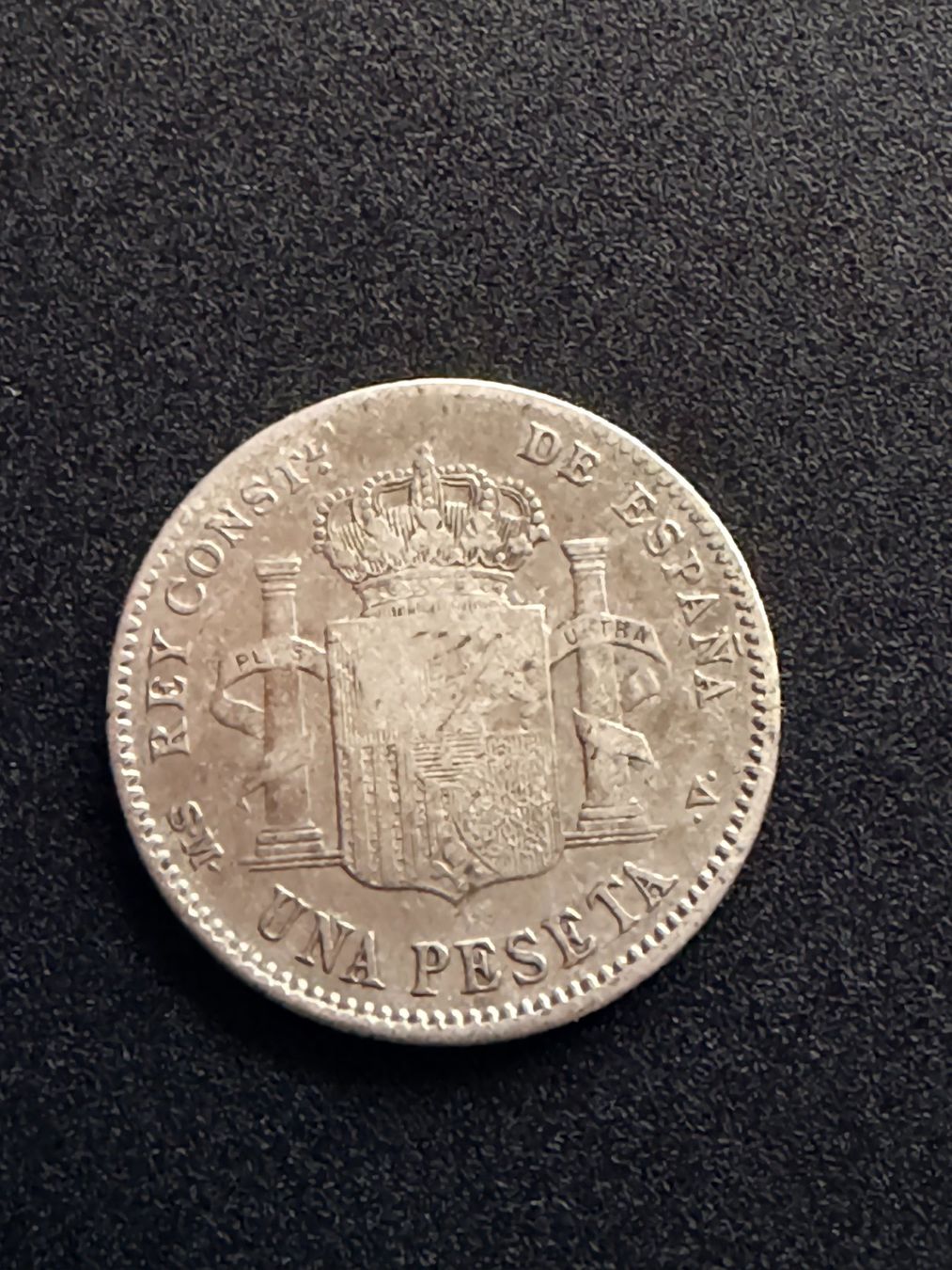 Alle Münzen: 1 Pesetas 1900 Spanien - Silber 835/1000 – Gebraucht aus Gams von Rhi-Taler 1
