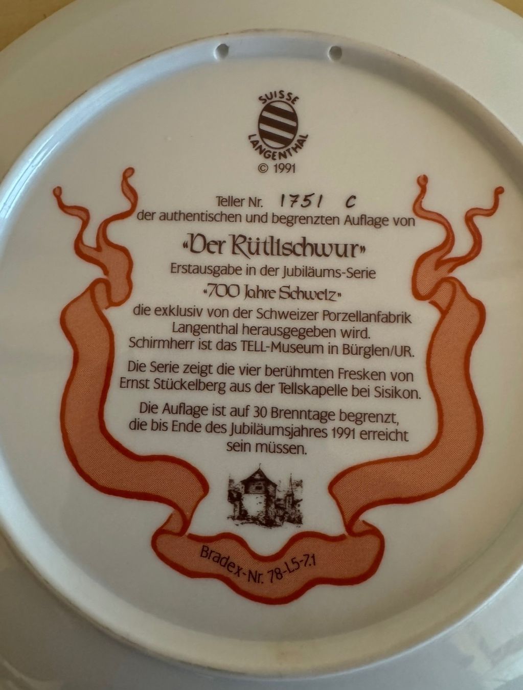 Assiettes: Albert Anker Teller, Langenthal – Neuf avec emballage d'origine à Luzern par lbreu 5