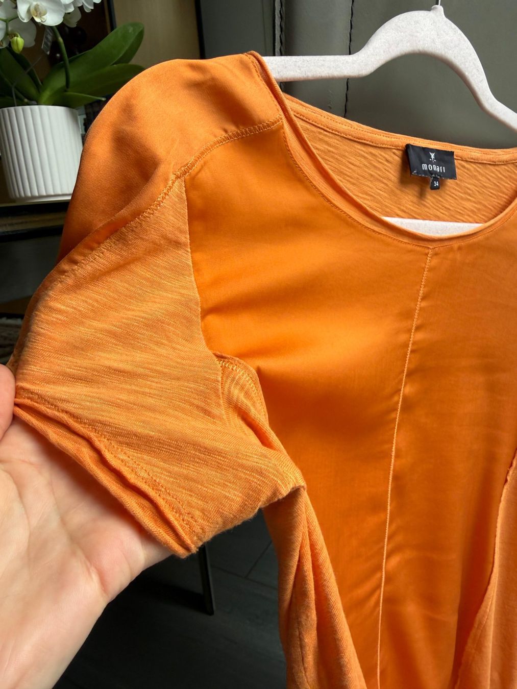 Monari Camicette: Monari Bluse Top Gr. S-M, 36-38 Viskose, Baumwolle – Usato da Winterthur venduto da tim_cl8x 3
