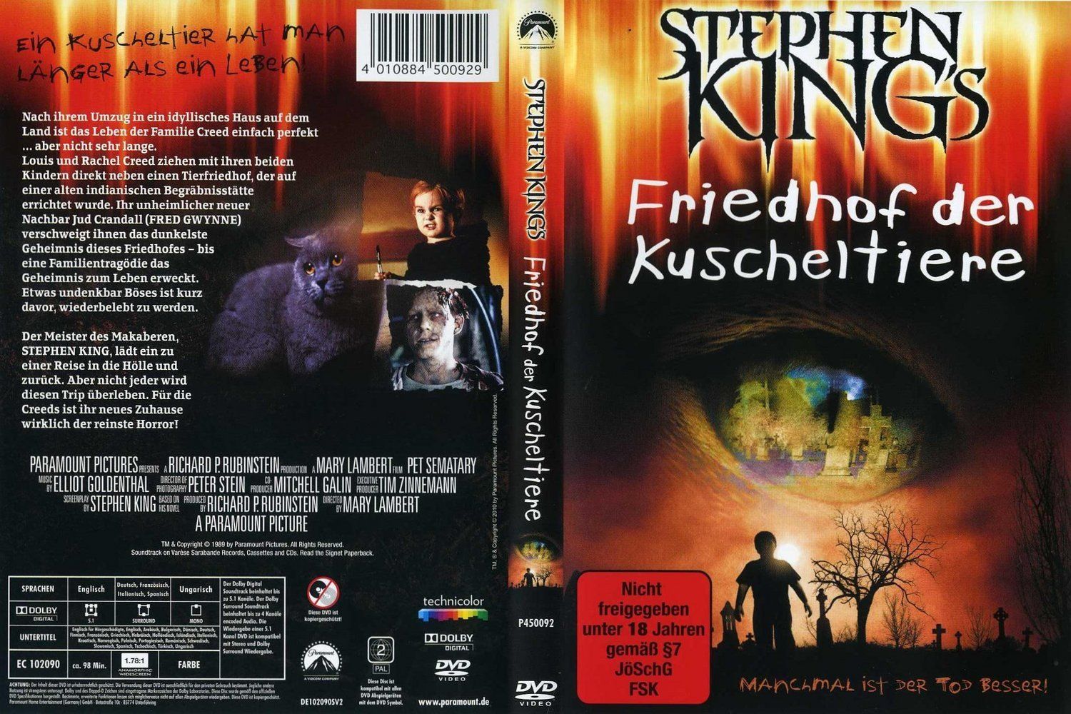 Alle DVDs: STEPHEN KING   -   FRIEDHOF DER KUSCHELTIERE       NEUWERTIG – Neu (gemäss Beschreibung) aus Romanshorn von luethima