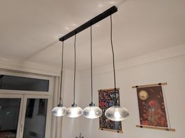 Hängeleuchte mit 4 Glaslampen, skandinavisch, Top Zustand
