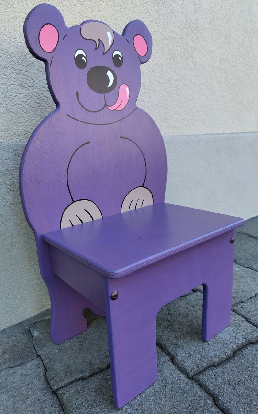 Stühle: Kindermöbel / Stuhl Bär lila – Neu (gemäss Beschreibung) aus Stettfurt von deltacharlie1 2