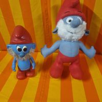 Schlümpfe 2er Set,  gross, Vintage 80er Jahre
