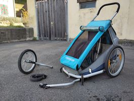 Fahrradanhänger Croozer Kid blau gebrauchter Zustand
