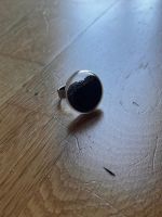 Bague fantaisie ronde avec billes noires taille 55