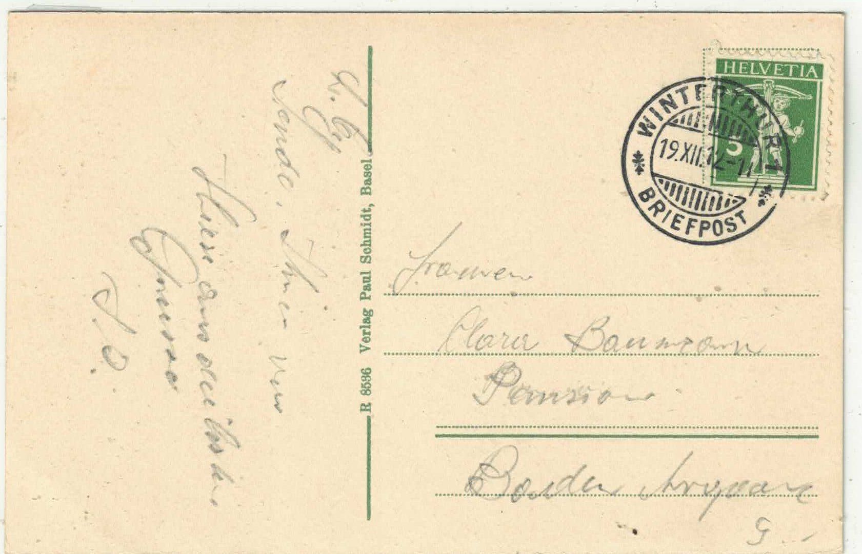Cartoline postali: Winterthur - Bahnhof - animee - Litho – Usato da Ettingen venduto da Kartenplanet 1