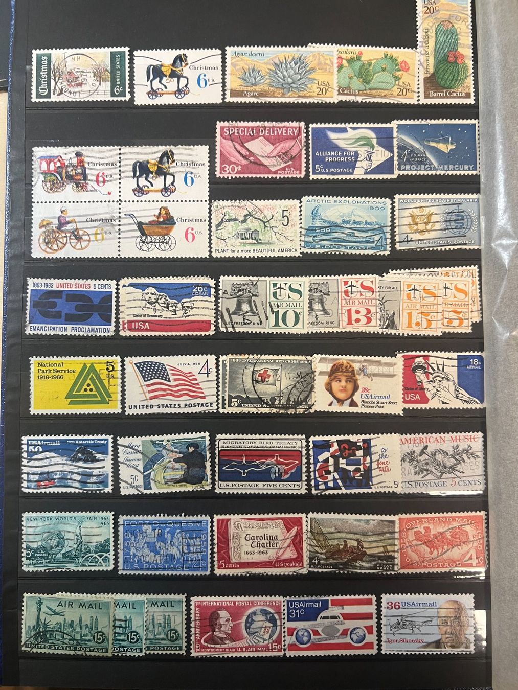 Alle Briefmarken: Album timbres USA – Gebraucht aus Lausanne von ffhoud 7