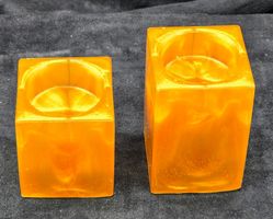 2er Set Teelichthalter Würfel, gelb- tolle Dekoration!