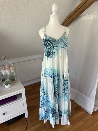Maxikleid im Korallen-Design, Grösse FREE