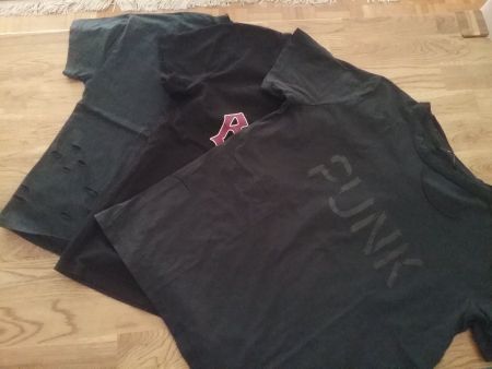 ●3 black Shirts mit coolen Extras Gr.L●