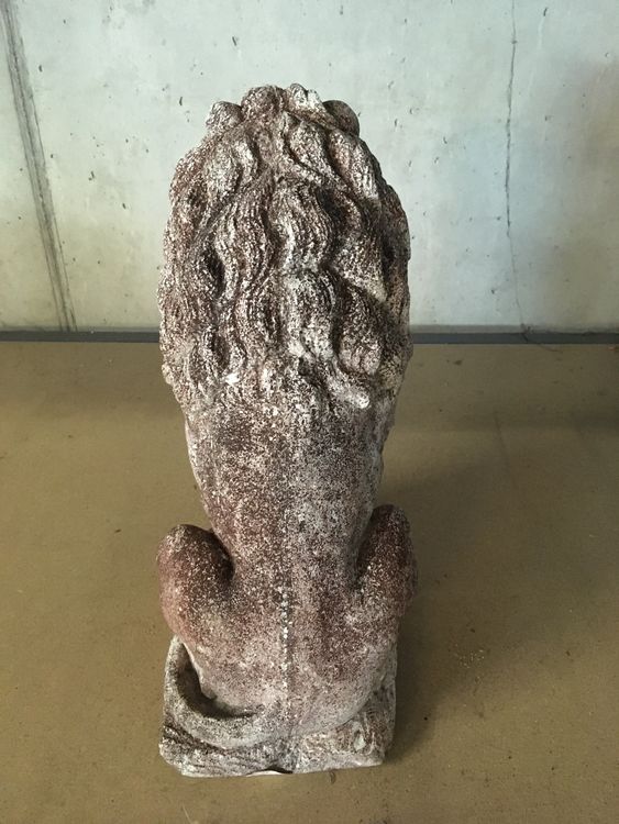 Löwen Skulptur Aus Steinguss – Frostfest, Antikoptik, Für Garten & Terrasse