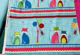 Patchworkstoff  Set mit Katze