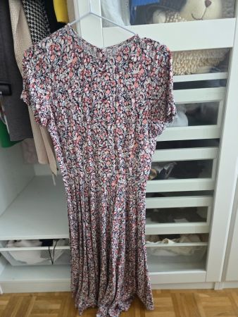 Robe d'été légère à fleurs roses- Taille S