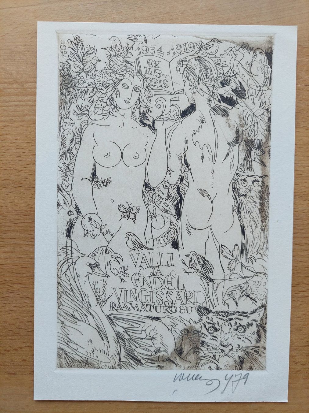 Dipinti: Exlibris Evald Okas - Original Radierung signiert – Usato da Obfelden venduto da Exlibris-Art