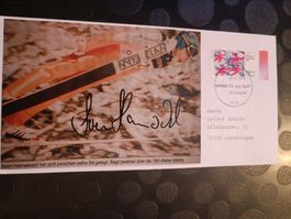 Sven Hannawald - handsignierte Karte mit Sonderstempel FDC