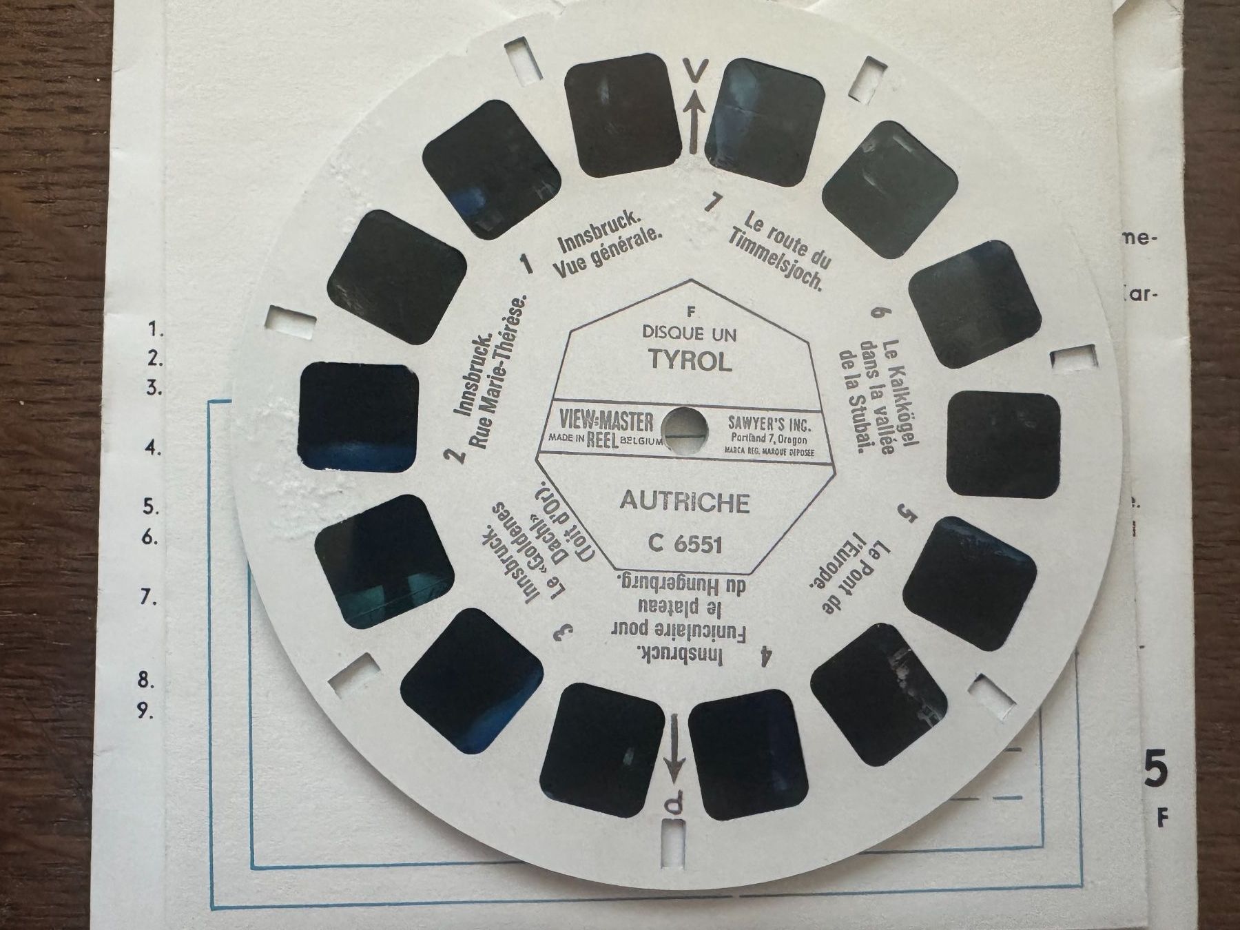 View-master Spielzeuge: View-Master 3D: Nr. C 655 TYROL ÖSTERREICH – Gebraucht aus Tegerfelden von siebenmacky 3