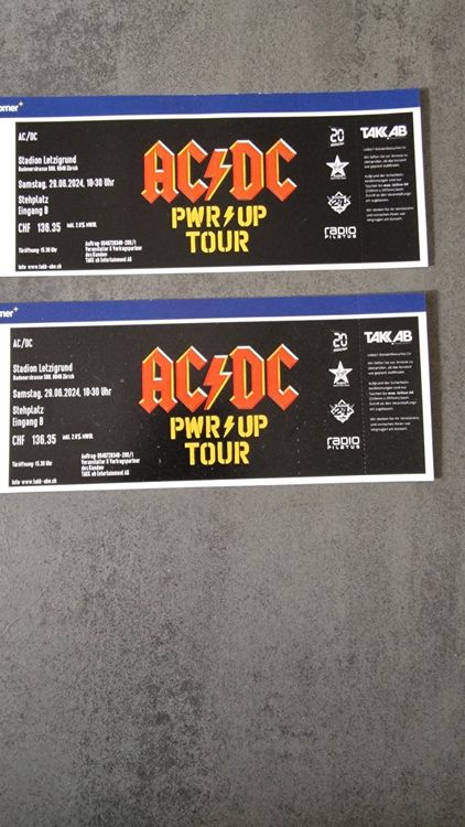 AC/DC PWR UP TOUR - 29.06.24 Stadion Letzigrund Zürich (Neu (gemäss ...
