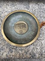 Antike Messingplatte Winterthur 18cm Durchmesser 