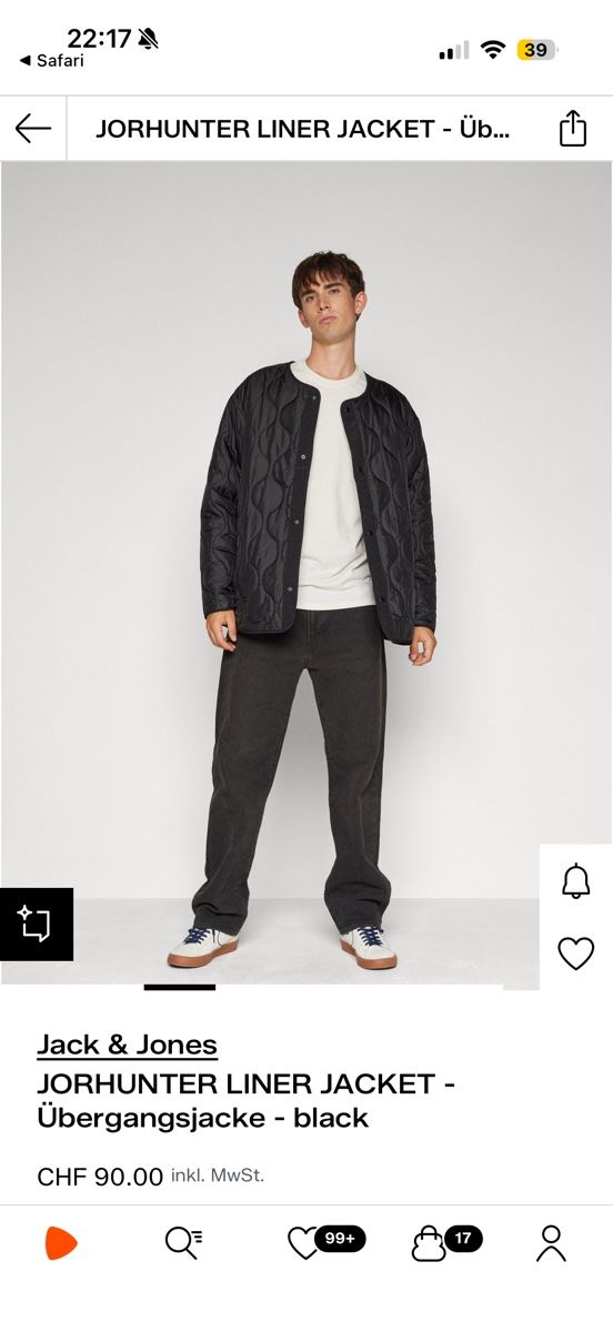 Jack & Jones Vestes: Jack & Jones JORHUNTER LINER JACKET - Übergangsjacke - black – Neuf avec emballage d'origine à Zürich par luxuryoutlet1 8