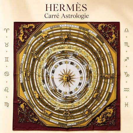 Foulard Hermès Astrologie carré 90 neuf