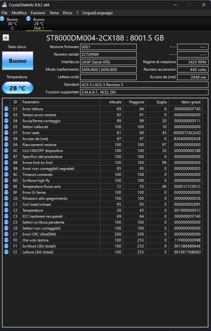 Seagate Disques durs: HDD Seagate Barracuda 8TB #1 – D'occasion à Tesserete par aughi 1
