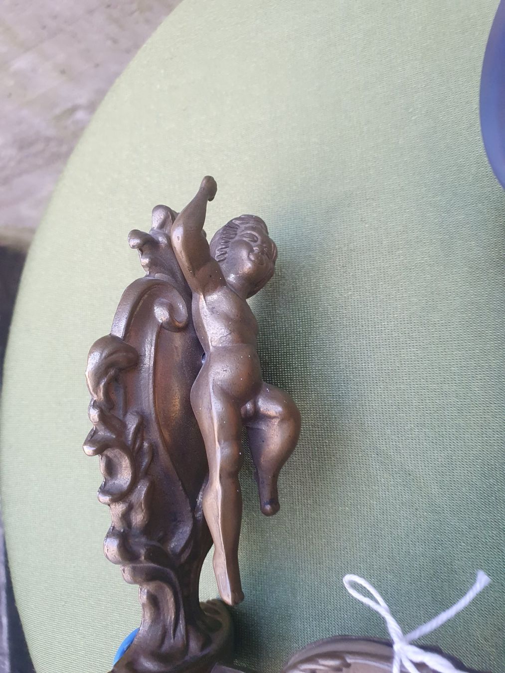 Lampade: Wandlampe Engel Putte Jugendstil Messing Glas Vint... – Usato da Reinach venduto da 3Guggerli 4