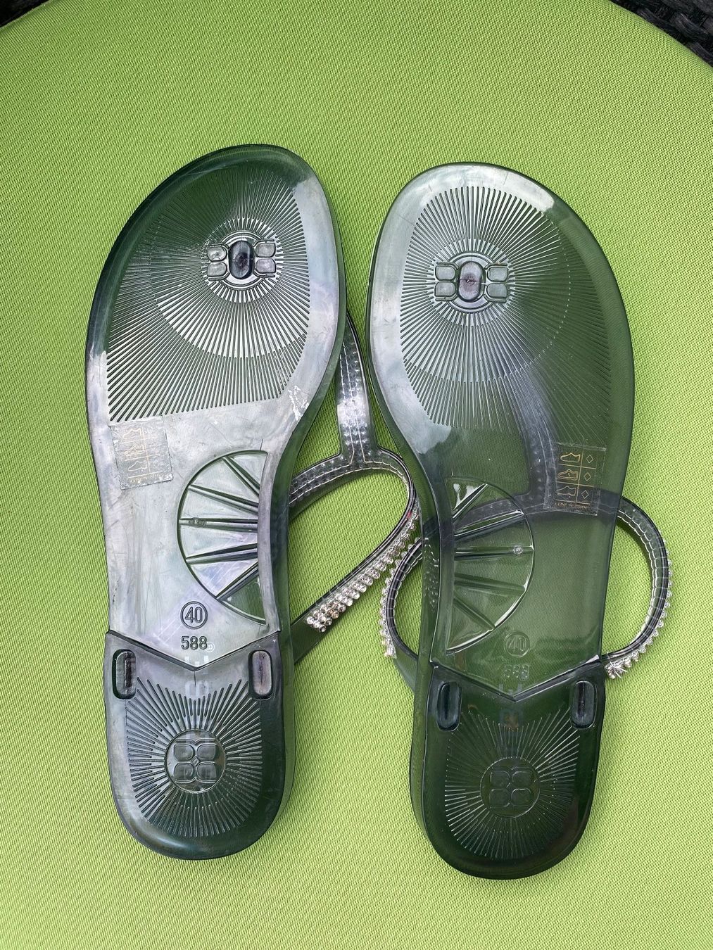 Cube Damenschuhe: SUMMERTIME - stylische Flip-Flops mit Décor, rauchblau, 40 – Gebraucht aus Winkel von ferrari2022 6