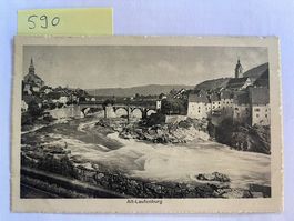 Alte Ansichtskarte Laufenburg mit Brücke und Stadt, 1918